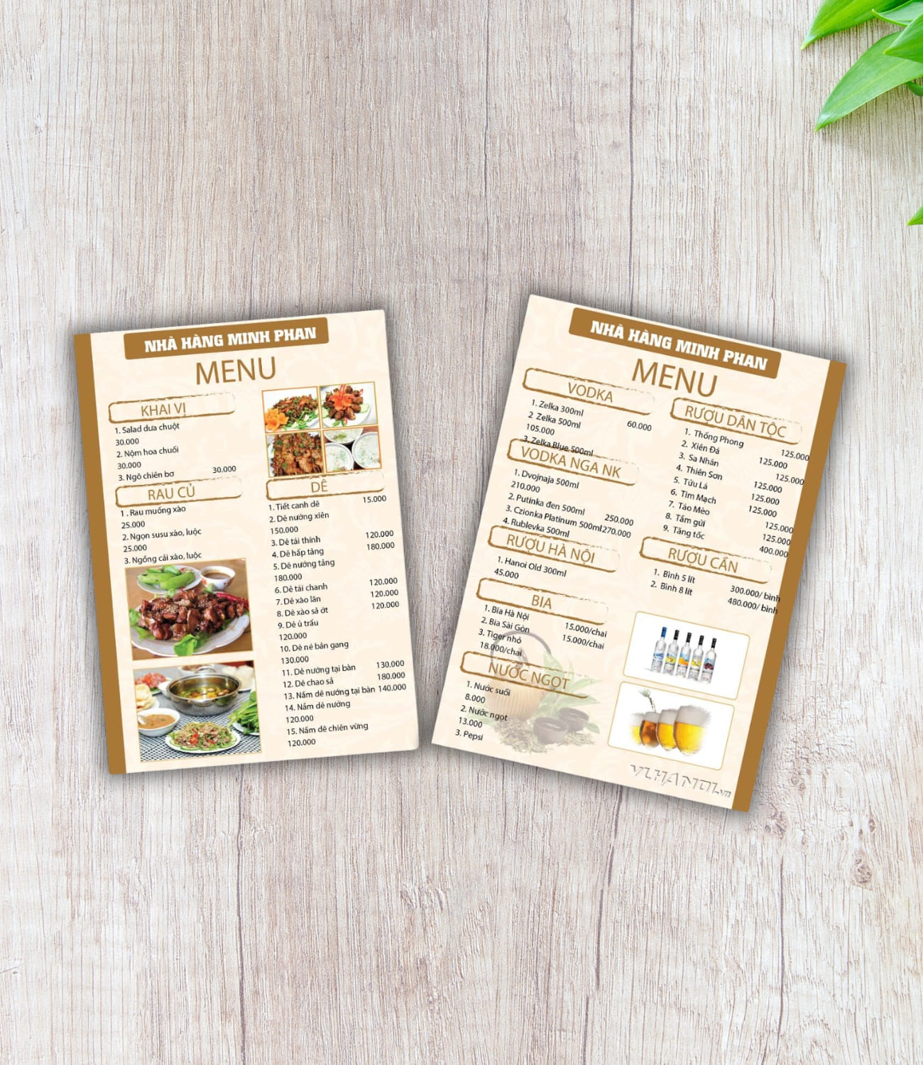 Thiết kế menu Hồ Chí Minh theo yêu cầu